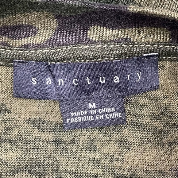 NEW Sanctuary Anthropologie Perfect Tee Little Hero Camo Tee 100% Linen… - Picture 3 of 3